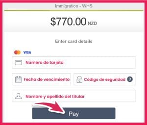 pagar Visa NZ