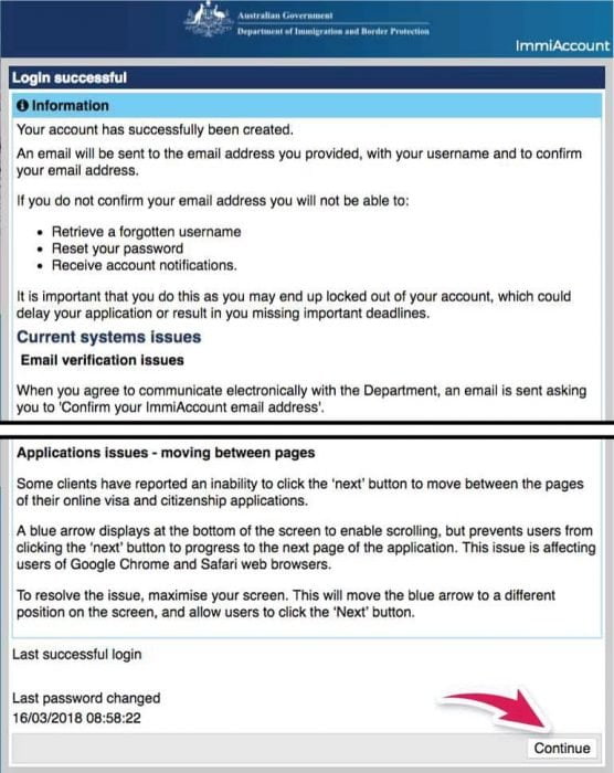 crear cuenta inmigracion australia work and holiday