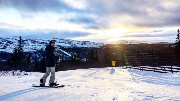 Snowboarding en Suecia