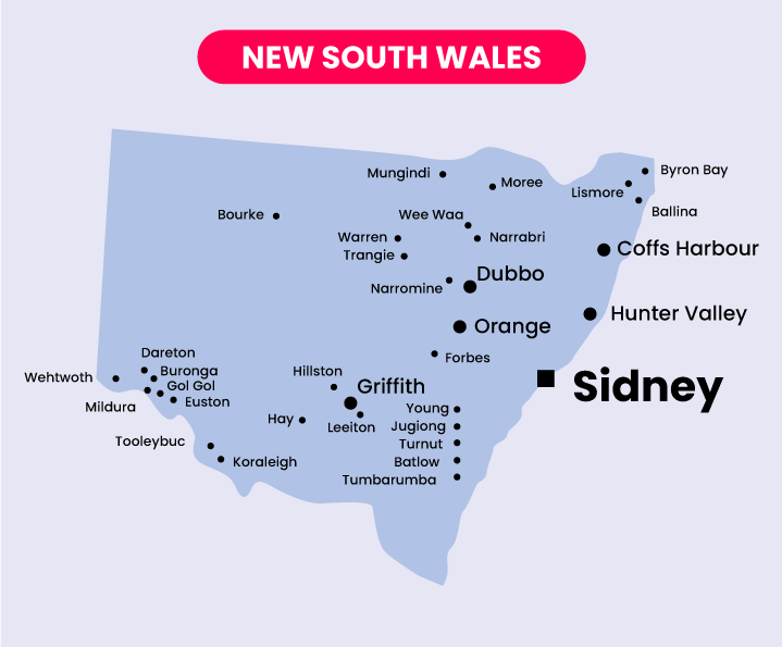 Mapas Australia NEW SOUTH WALES