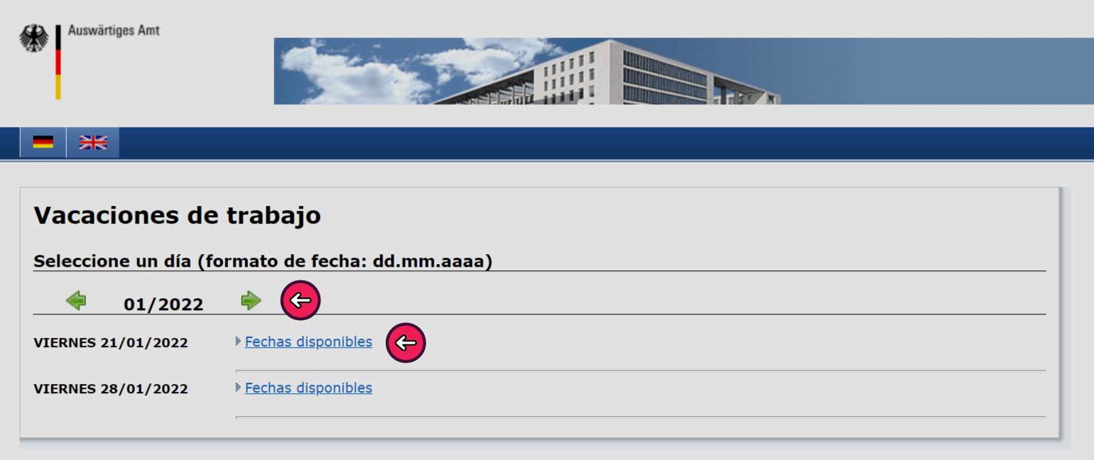 Cómo conseguir un turno WH Alemania