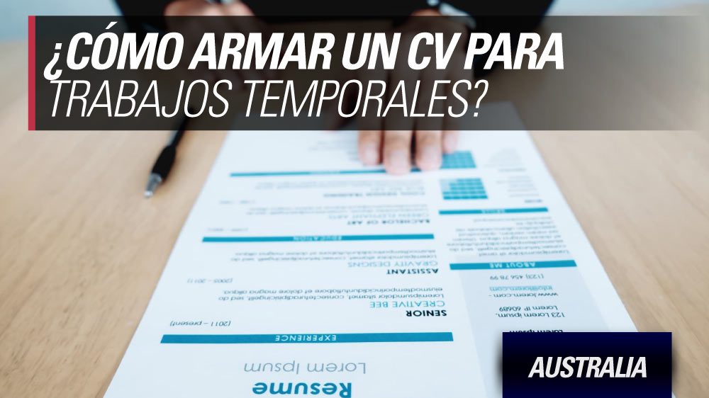 CV para trabajos temporales