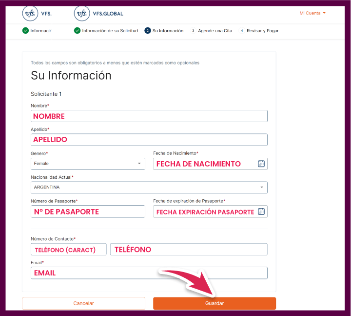 Su información