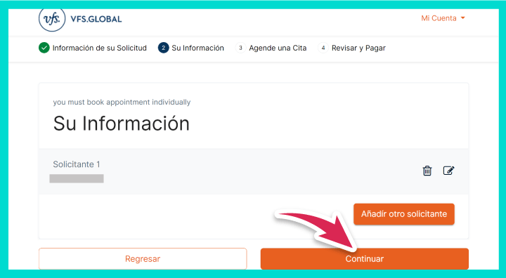 Añadir nuevo solicitante